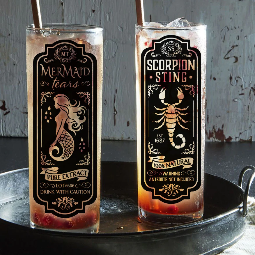 Halloween Themed Apothecary Glasses - 9.5 Ounce BarConic Highball - Image 4