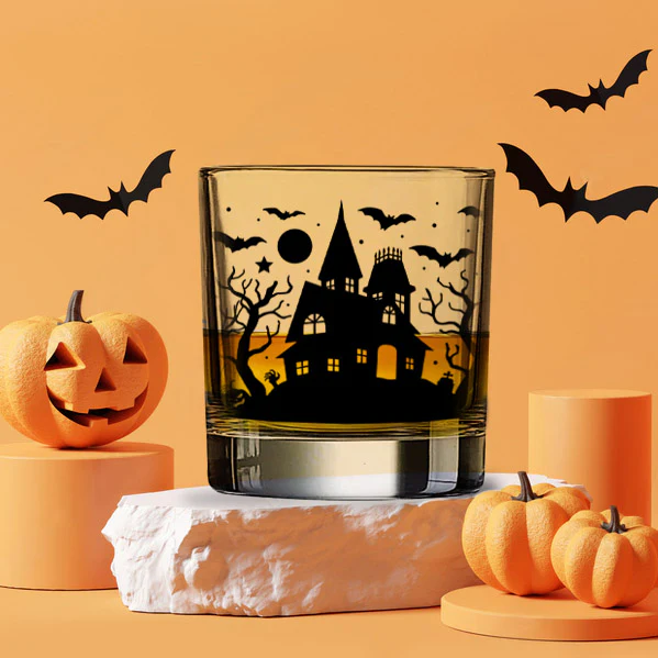 Halloween Town Theme Whiskey / Cocktail Glasses - Image 2