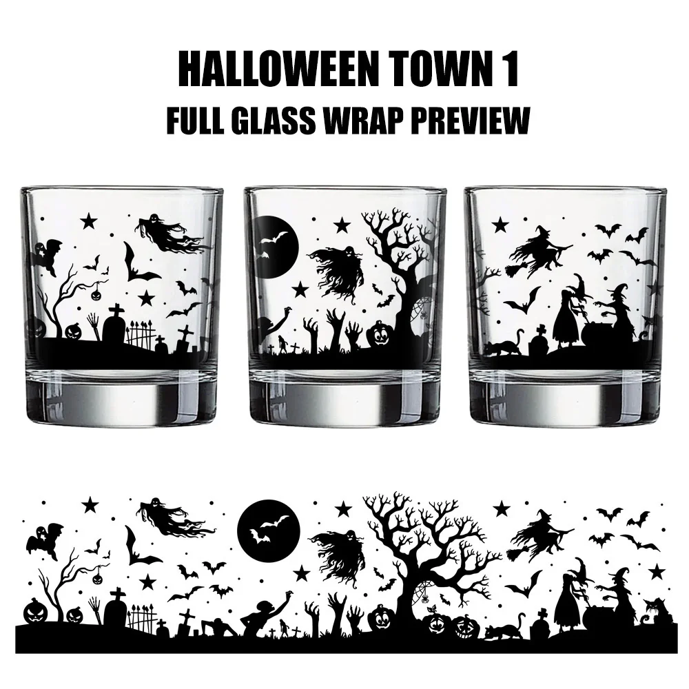 Halloween Town Theme Whiskey / Cocktail Glasses - Image 4
