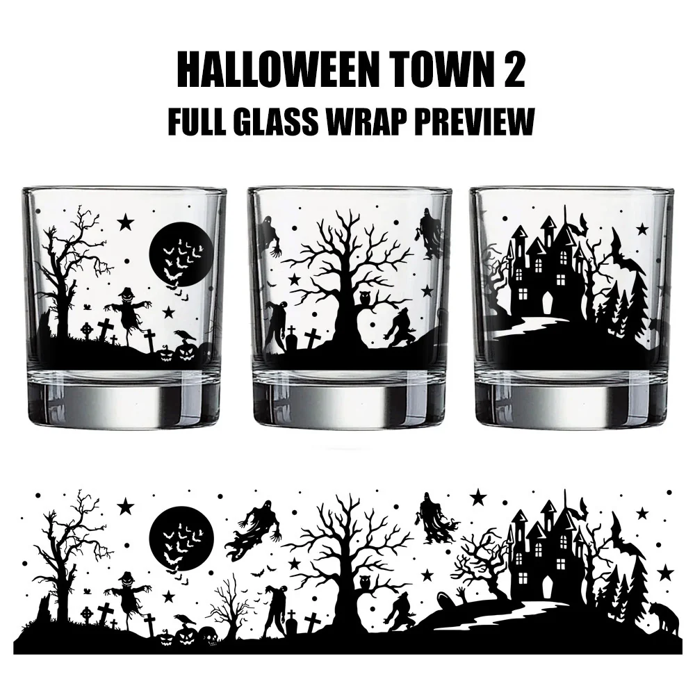 Halloween Town Theme Whiskey / Cocktail Glasses - Image 5
