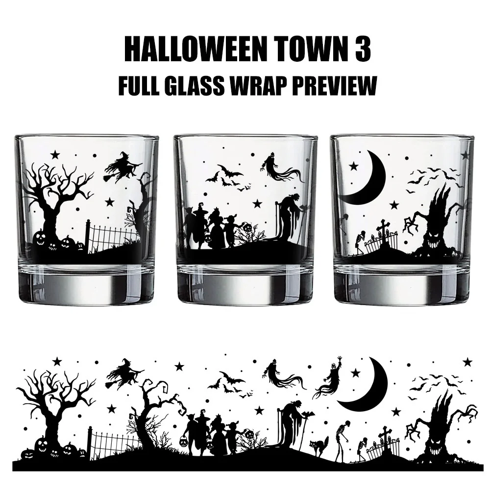 Halloween Town Theme Whiskey / Cocktail Glasses - Image 6