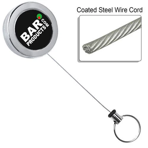 Heavy Duty Chrome Retractable Reel With Belt Clip - Image 2