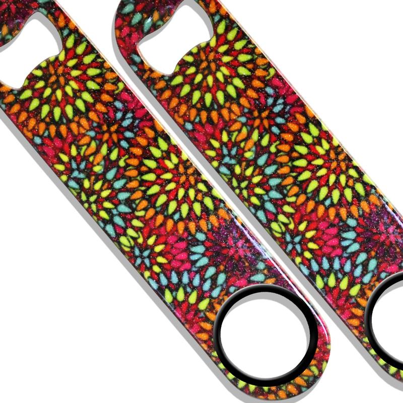 Hippie Flowers Glitter Kolorcoat™ Speed Bottle Opener - Image 3