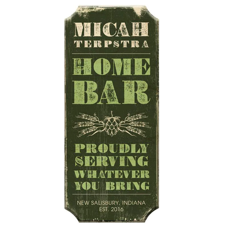 HOME BAR - CUSTOMIZABLE Wood Plaque Sign - Color Options - Image 5