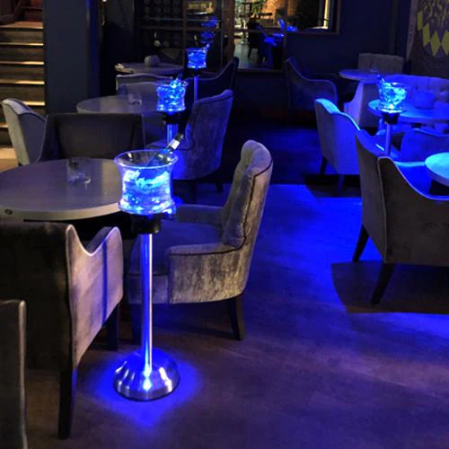 Ice Bucket Wine Bottle Cooler Stand Plus Charging Station - LED - Image 3