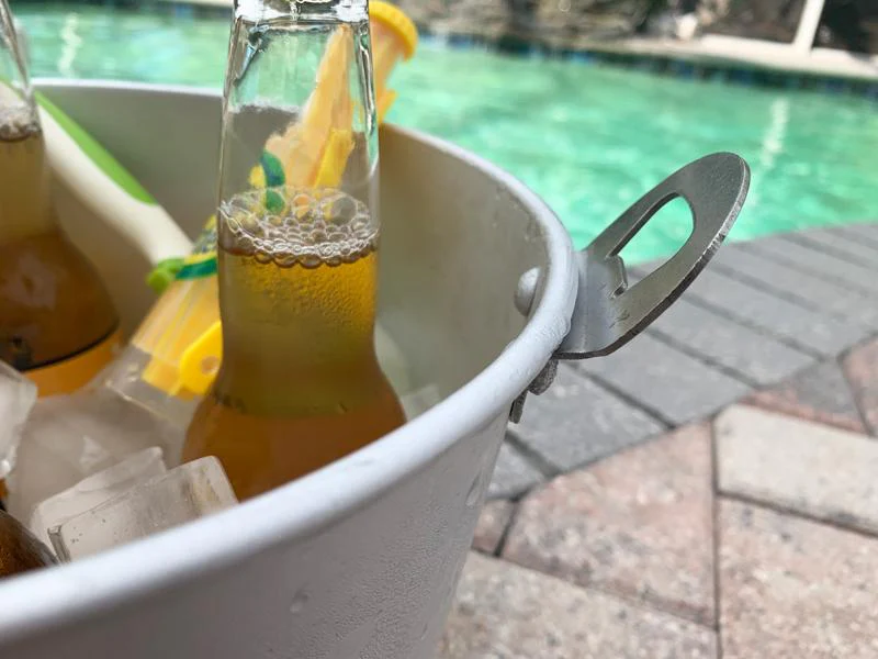 Ice Bucket with Bottle Opener - Aluminum - Image 3