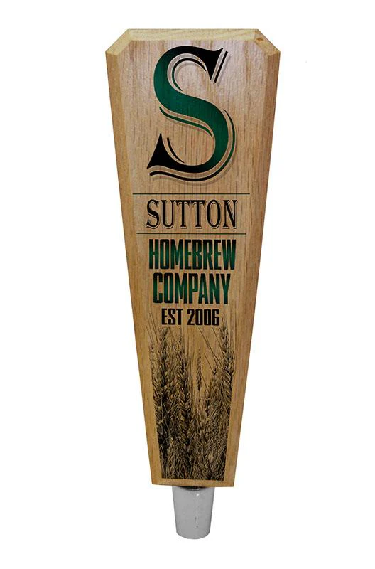 Initial Homebrew Company - Oak Wood Beer Tap Handles - Flared Shape - Image 3