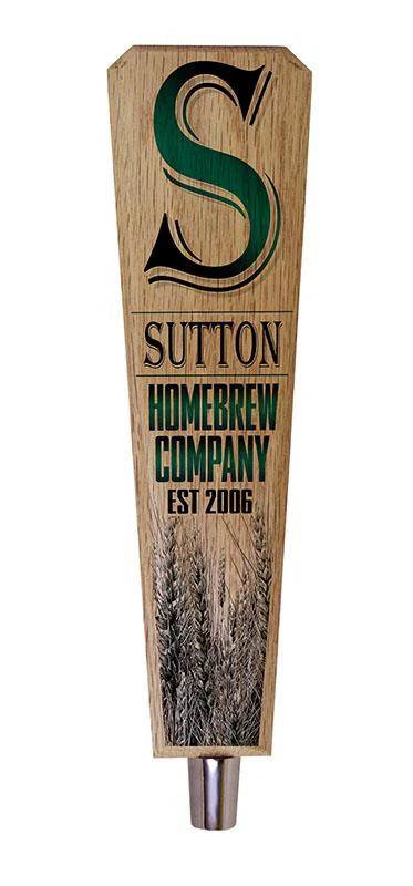 Initial Homebrew Company - Oak Wood Beer Tap Handles - Flared Shape - Image 6