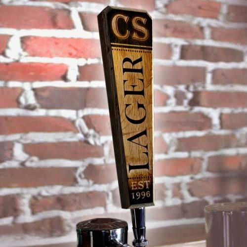 Initial LAGER Design - Oak Wood Beer Tap Handles - Flared Shape