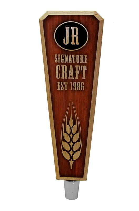 Initial Signature Craft - Oak Wood Beer Tap Handles - Flared Shape - Image 3