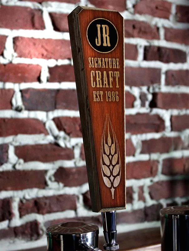 Initial Signature Craft - Oak Wood Beer Tap Handles - Flared Shape - Image 4