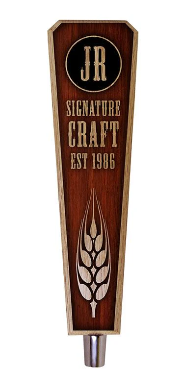 Initial Signature Craft - Oak Wood Beer Tap Handles - Flared Shape - Image 7