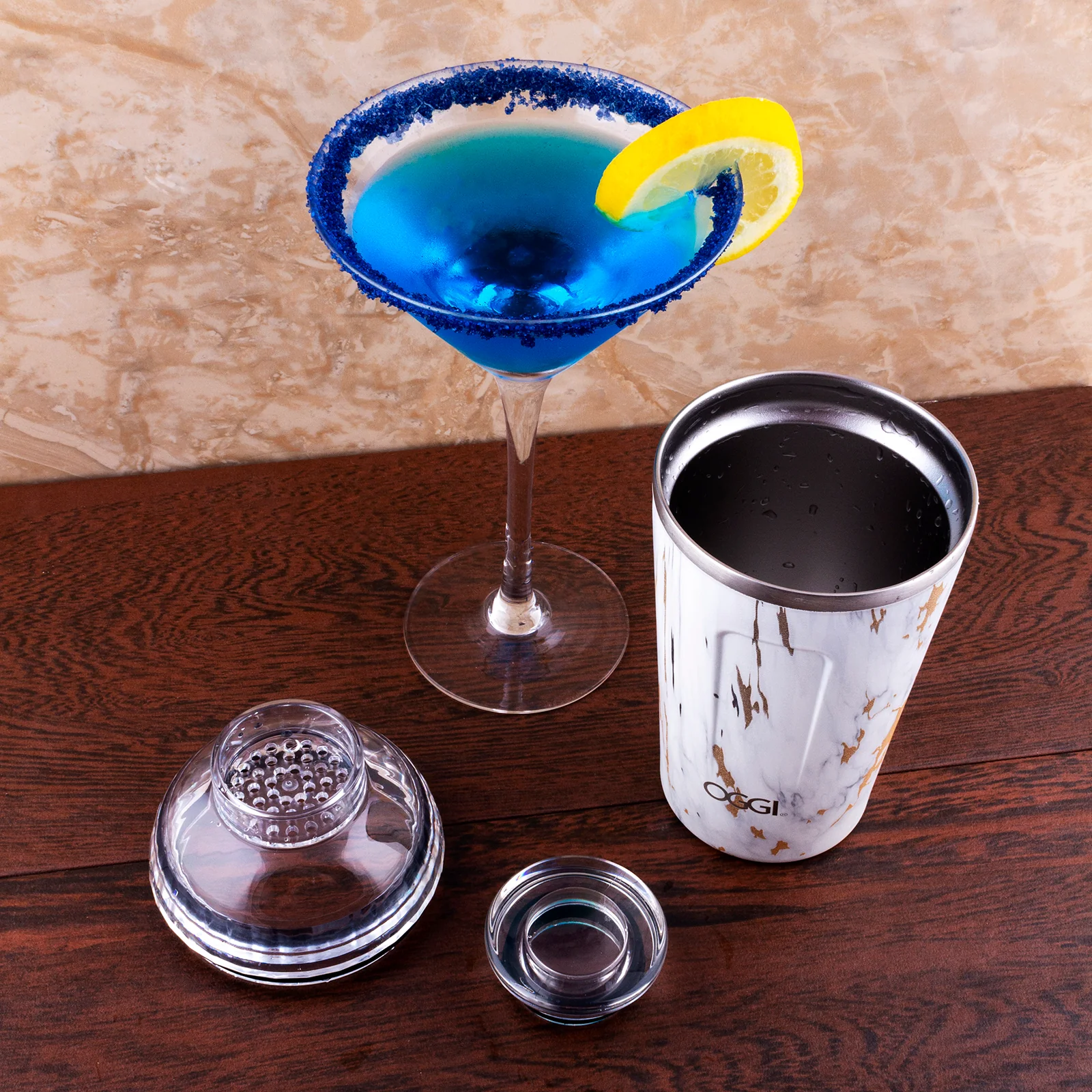 Insulated Cocktail Shaker - Marble - 17 ounce - Image 4