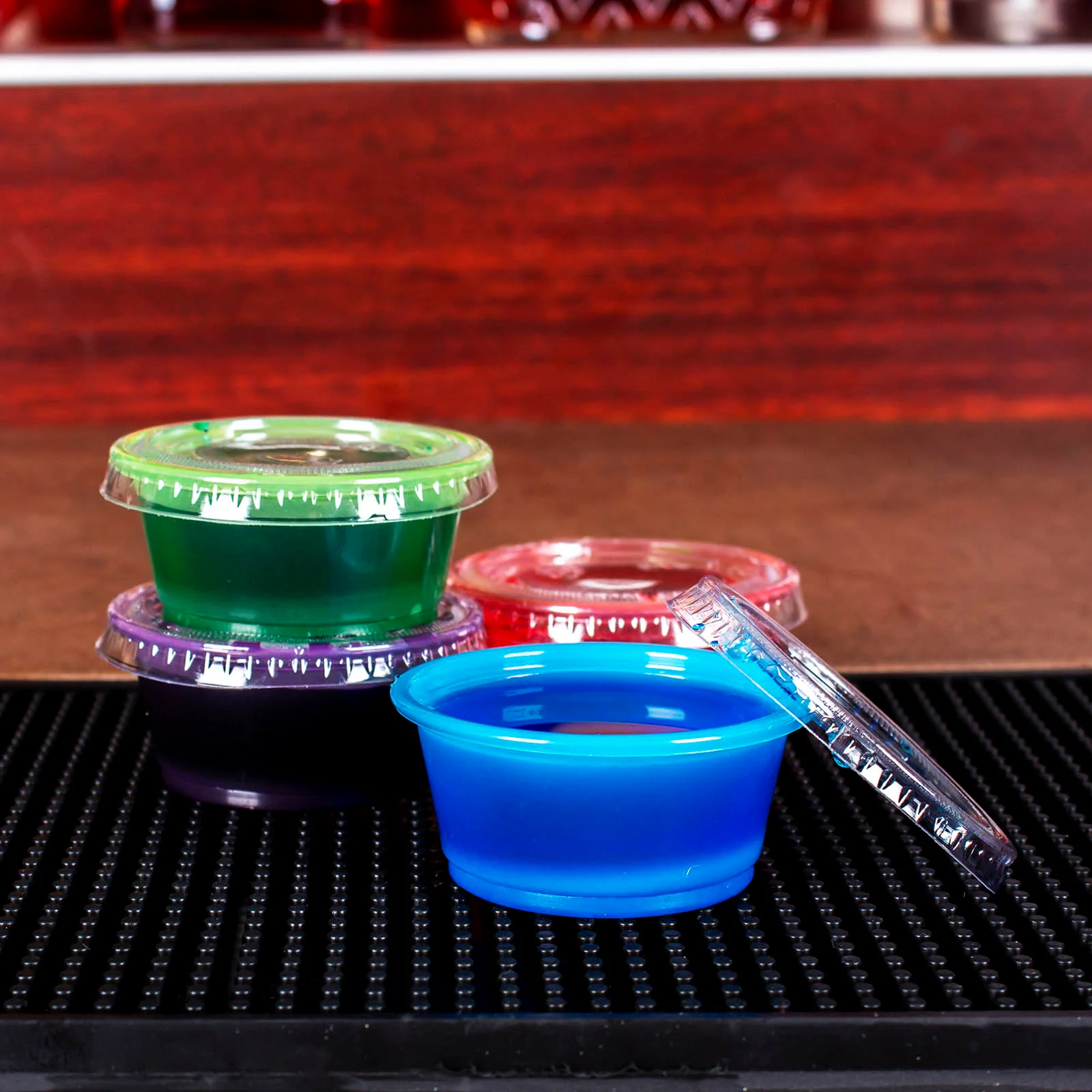 Jello Shot Cups w/Lids - 2oz - Multi Color - 50 pack - Image 2