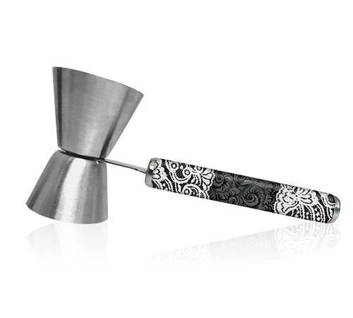 Lace Jigger with Printed Handle Design - .75oz x 1.25oz