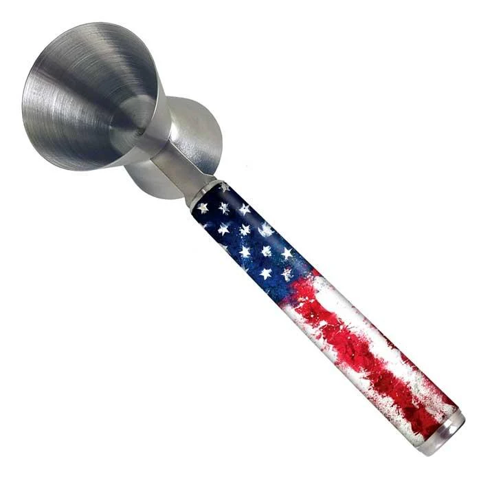 US Flag Jigger with Printed Handle Design - .75oz x 1.25oz - Image 4