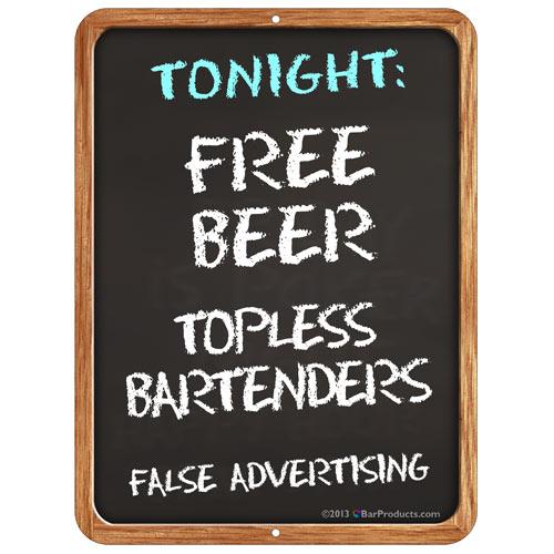 Kolorcoat™ Metal Bar Sign - False Advertising