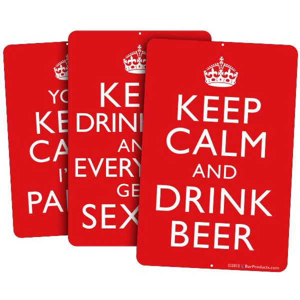 Kolorcoat™ Metal Bar Sign - Keep Calm
