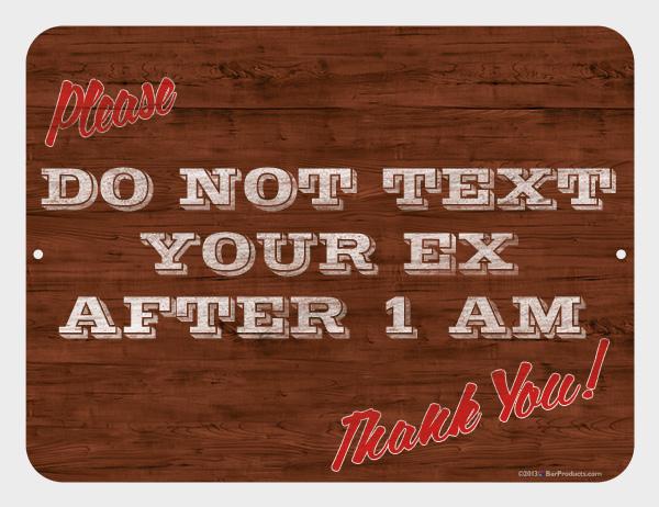 Kolorcoat™ Metal Bar Sign - Text Your Ex