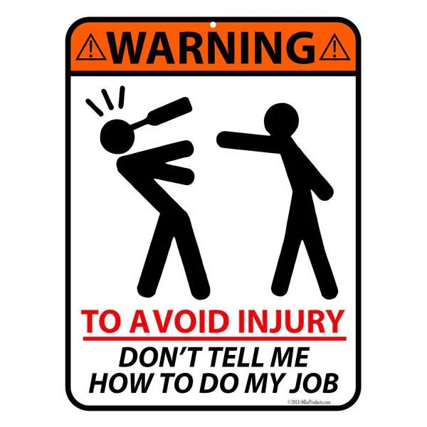 Kolorcoat™ Metal Bar Sign - To Avoid Injury