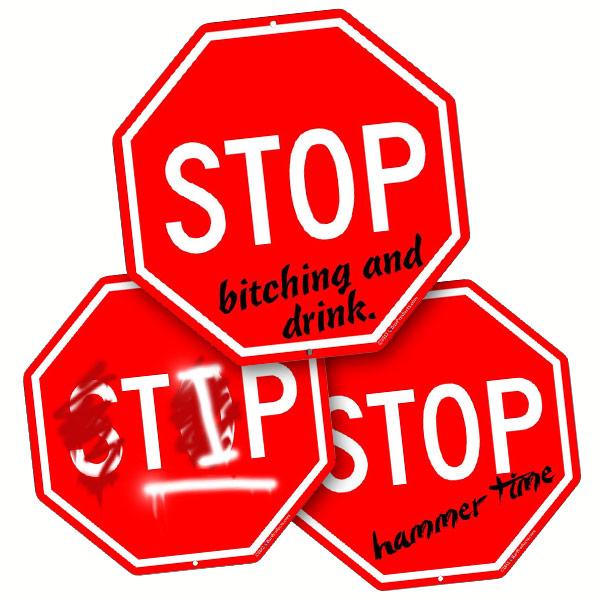 Kolorcoat™ Metal Bar Signs - Funny Stop Signs