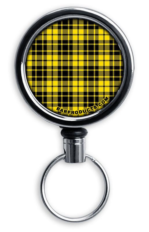 Kolorcoat™ Mini Opener with Retractable Reel - Yellow Plaid - Image 4