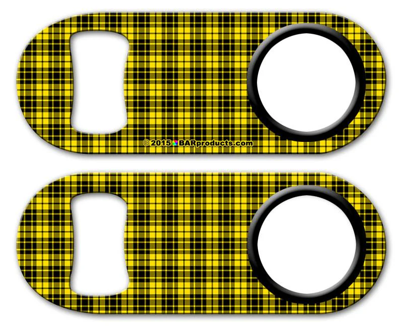 Kolorcoat™ Mini Opener with Retractable Reel - Yellow Plaid - Image 5
