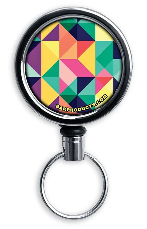 Kolorcoat™ Mini Bottle Opener with Retractable Reel – Colorful Prism - Image 4