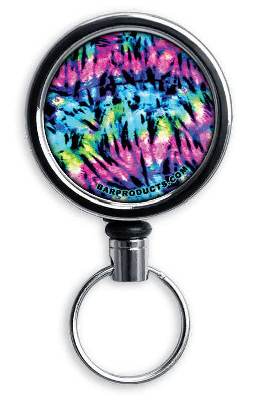 Kolorcoat™ Mini Bottle Opener with Retractable Reel – Tie Dye 3 - Image 4