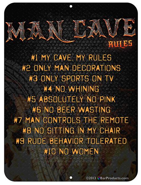 Kolorcoat™ Metal Bar Sign - Man Cave Rules