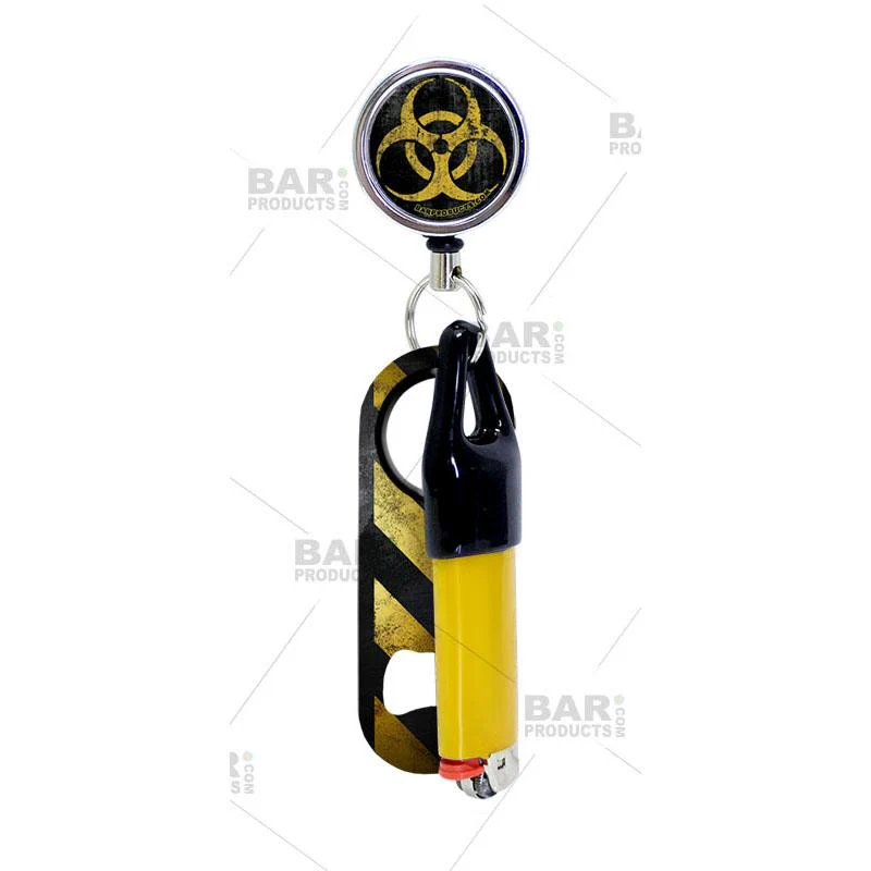 Retractable Reel, Mini Bottle Opener and Lighter Leash® Clug SET - Hazard - Image 2