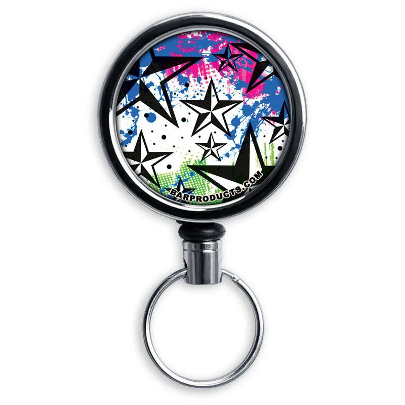 Kolorcoat™ Mini Bottle Opener with Retractable Reel - Rock Star Blue - Image 2