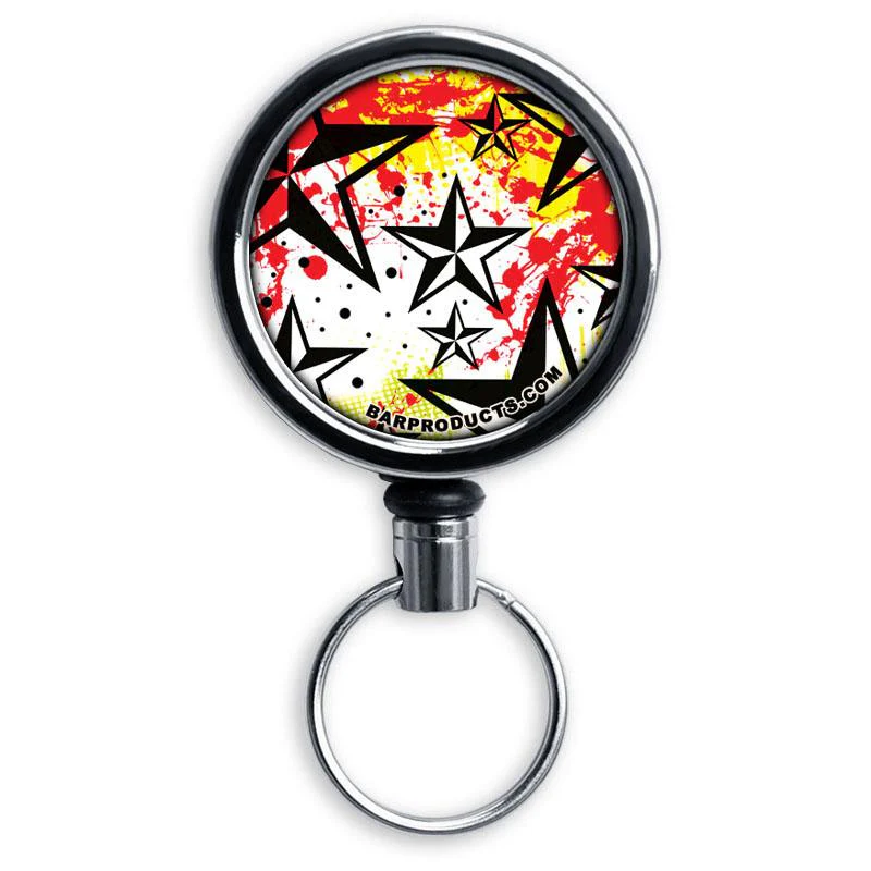Kolorcoat™ Mini Bottle Opener with Retractable Reel - Rock Star Red - Image 2