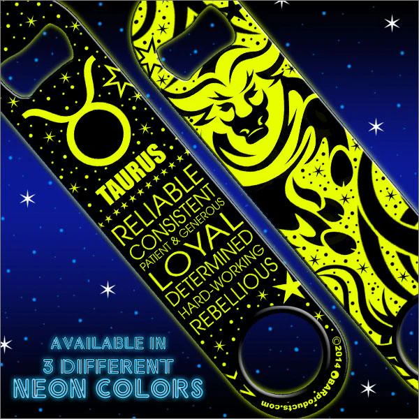 Kolorcoat™ Zodiac Speed Bottle Opener - NEON - TAURUS
