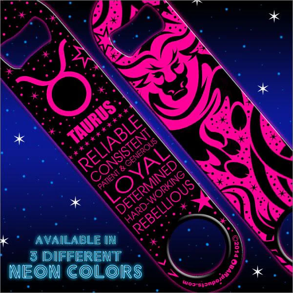 Kolorcoat™ Zodiac Speed Bottle Opener - NEON - TAURUS - Image 3