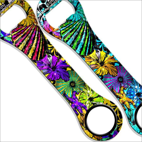 Colorful Sea Shells Kolorcoat™ Dog Bone Bottle Opener