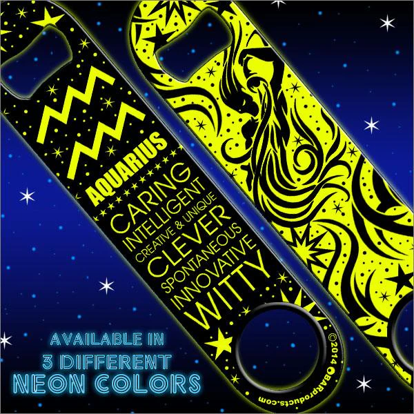 Kolorcoat™ Zodiac Speed Bottle Opener - NEON - AQUARIUS - Image 2
