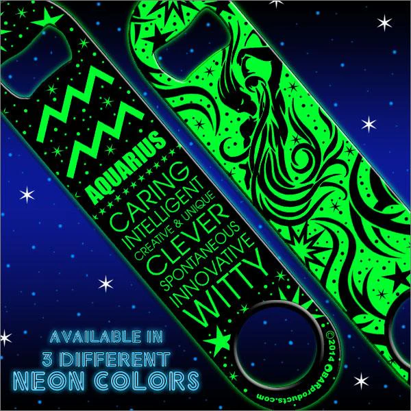 Kolorcoat™ Zodiac Speed Bottle Opener - NEON - AQUARIUS - Image 3