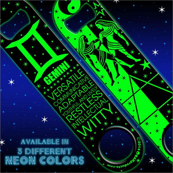 Kolorcoat™ Zodiac Speed Bottle Opener - NEON - GEMINI