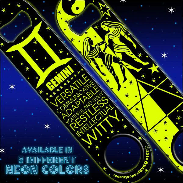 Kolorcoat™ Zodiac Speed Bottle Opener - NEON - GEMINI - Image 2