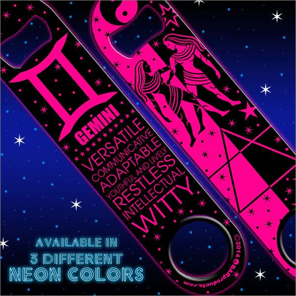 Kolorcoat™ Zodiac Speed Bottle Opener - NEON - GEMINI - Image 3