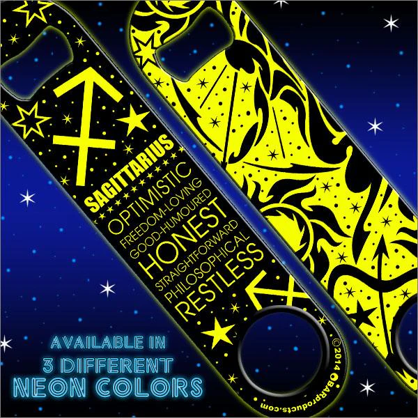 Kolorcoat™ Zodiac Speed Bottle Opener - NEON - SAGITTARIUS