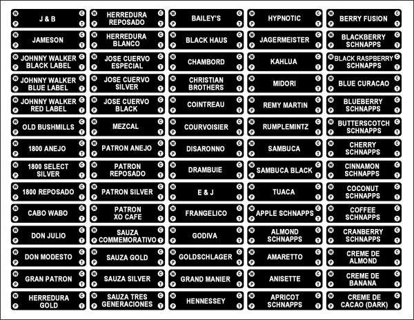 Labels for Liquor Bottle Placement - Image 7