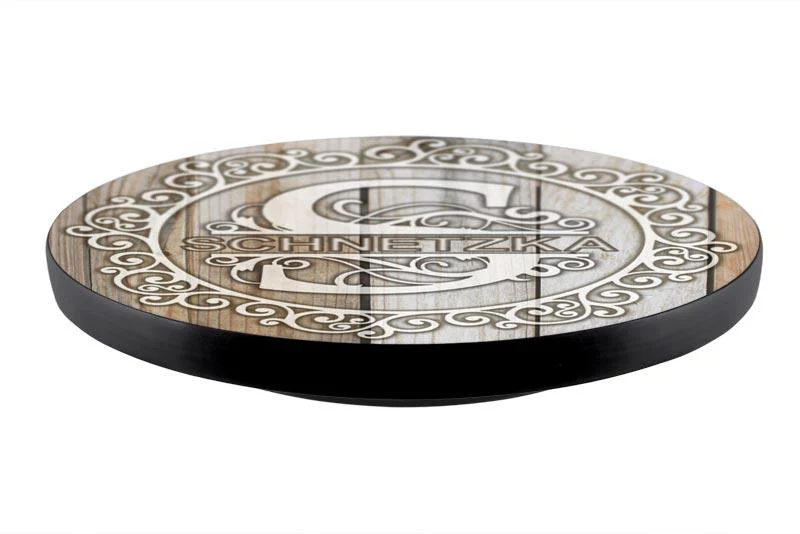 Lazy Susan - Customizable WHITE WOOD with Decorative Design - 3 Different Sizes - Table Top - Handcrafted in USA - Image 5