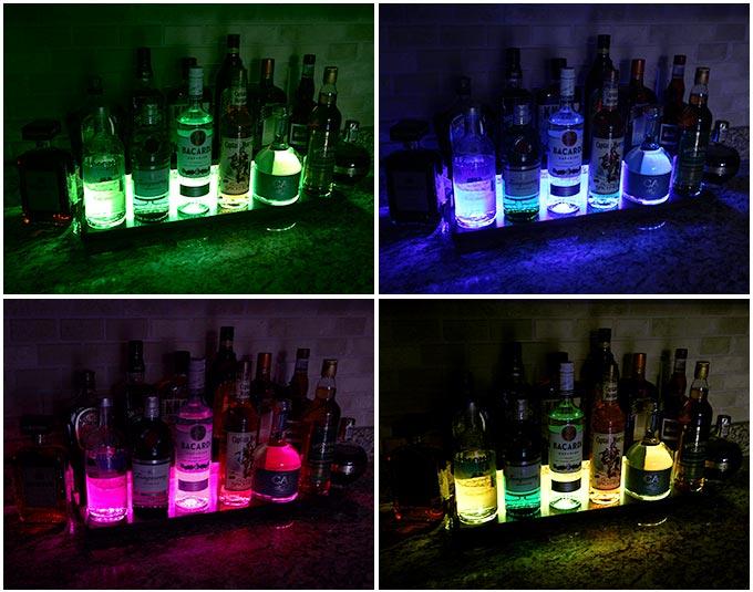 LED Counter Caddies™ with STAINED finish - 24" STRAIGHT Shelf - Image 3