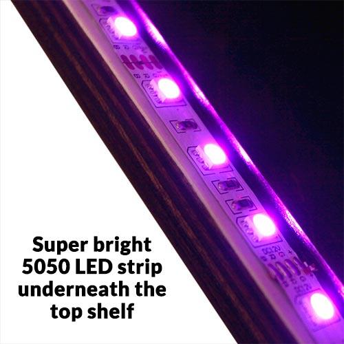 LED Counter Caddies™ with STAINED finish - 24" STRAIGHT Shelf - Image 4