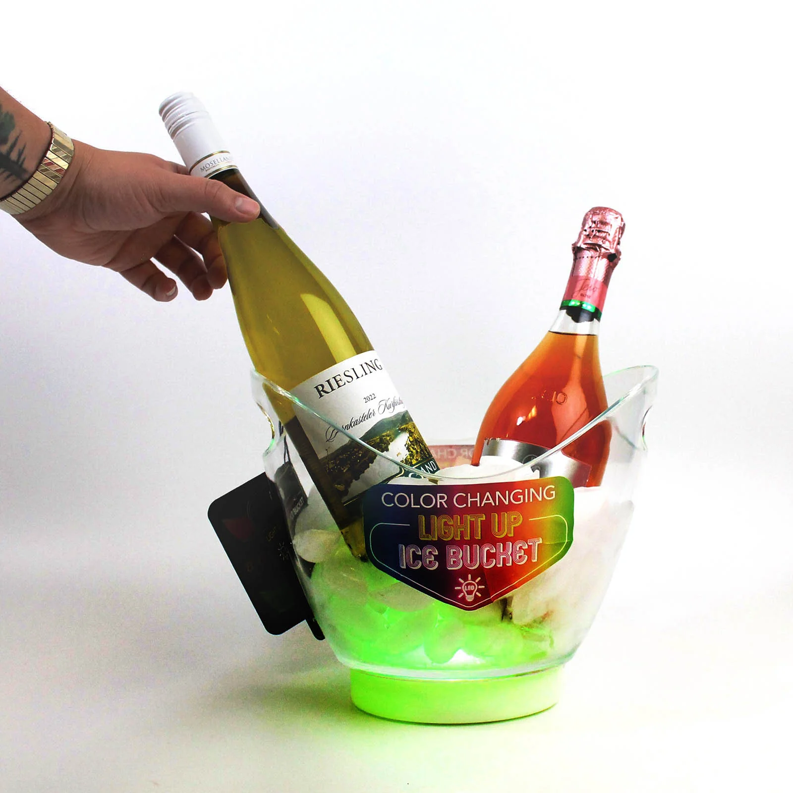 LED Party Ice Bucket w/ Handles - Image 2