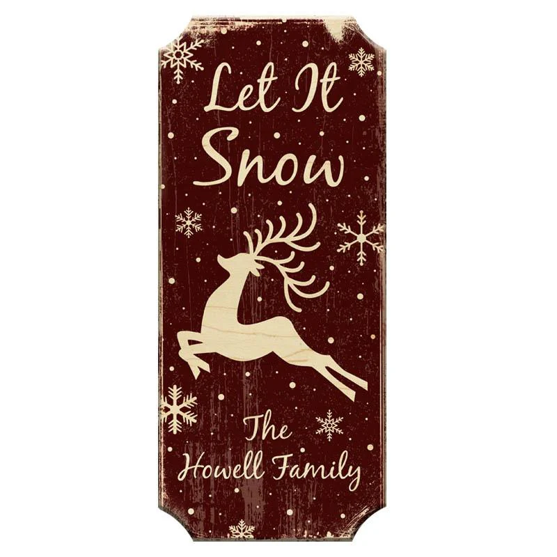 Let It Snow - CUSTOMIZABLE Wood Christmas Sign - Color Options - Image 5