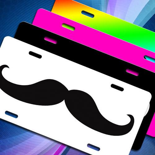 License Plates - Mustache Themed