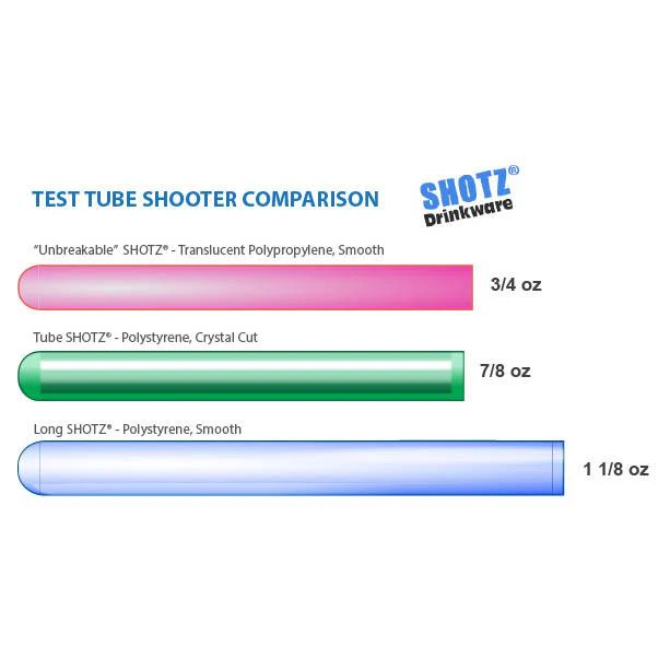Long SHOTZ® - 7" Smooth Test Tube Shooters (100 Packs) - Image 7